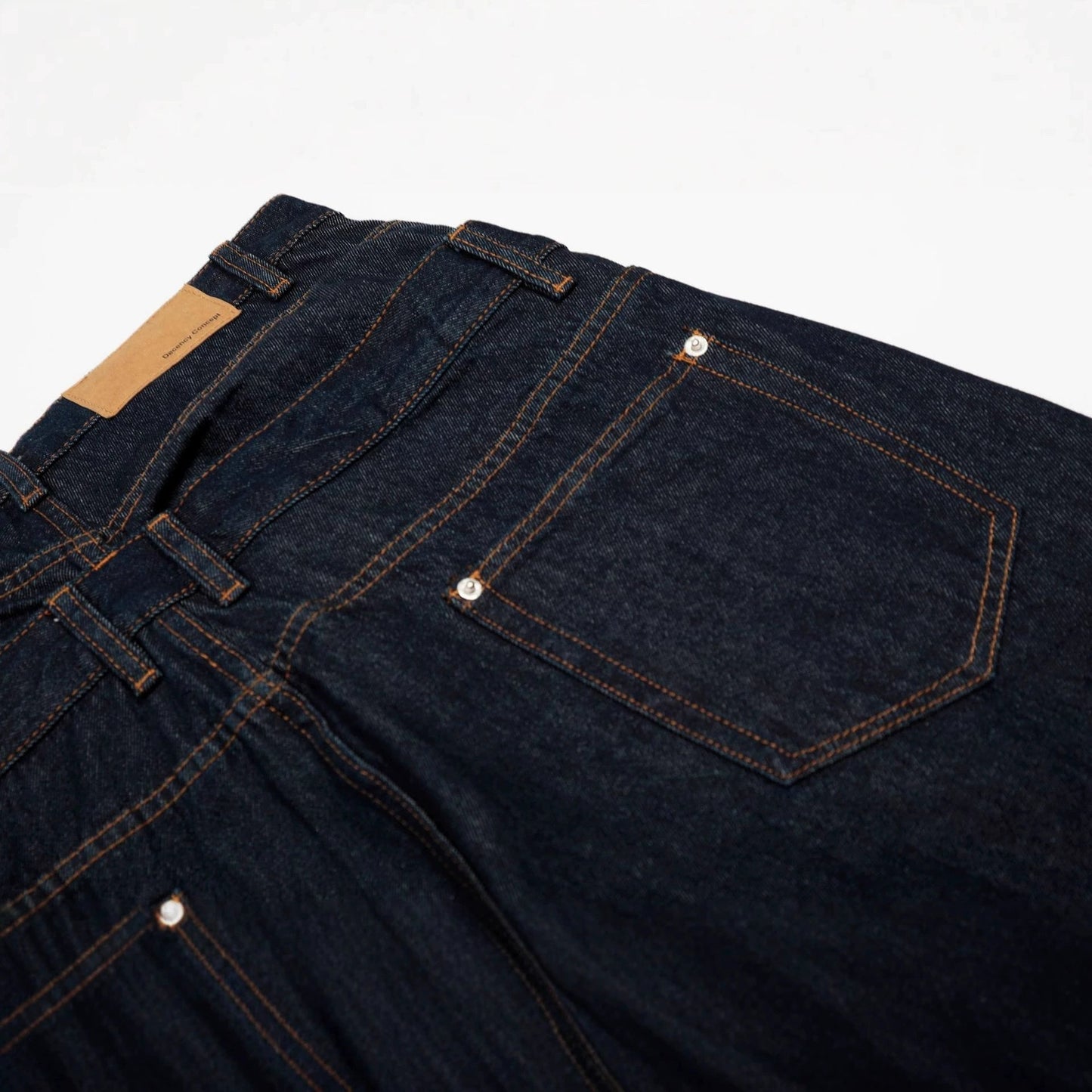 Fashion workwear jeans high street embroidery loose wide pants