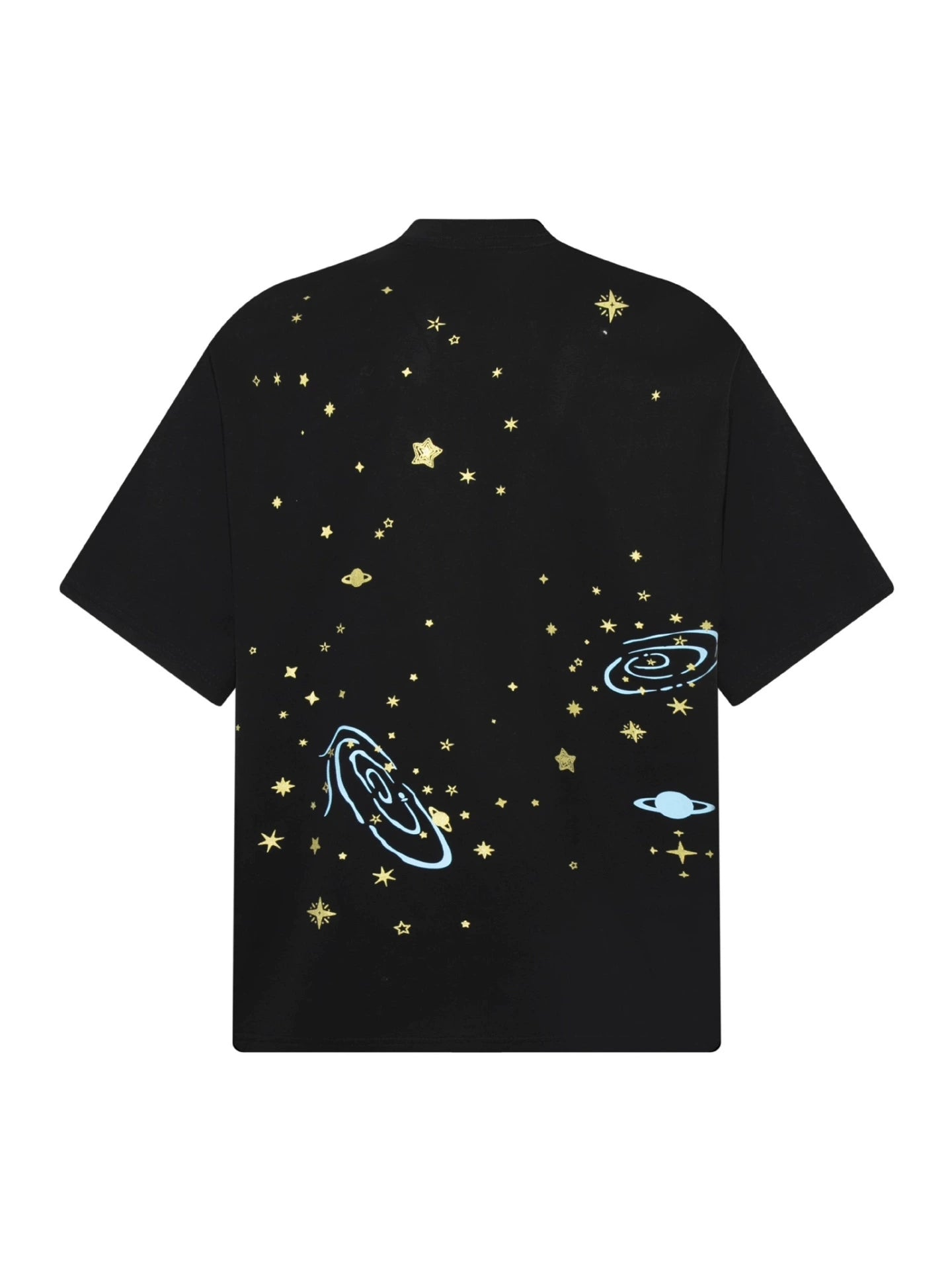 Fashion printed solid color T-shirt