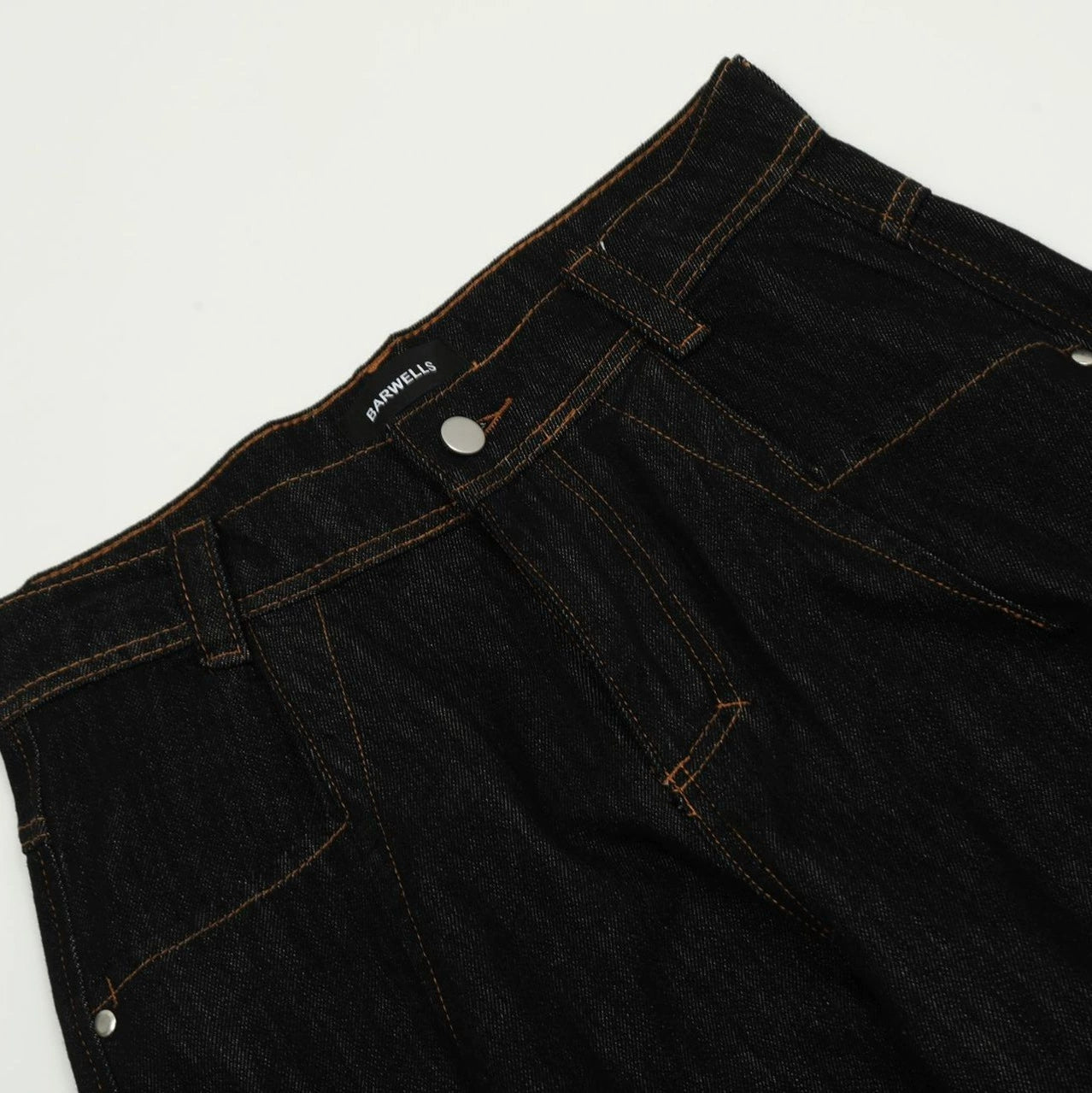 Fashion workwear jeans high street embroidery loose wide pants