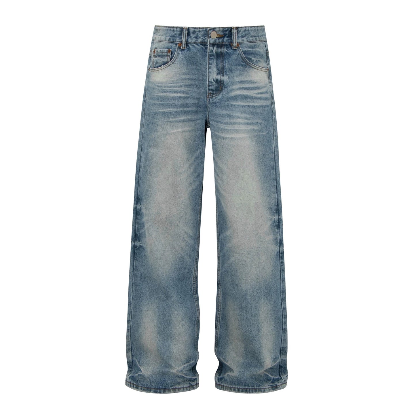 Simple solid color fashionable jeans