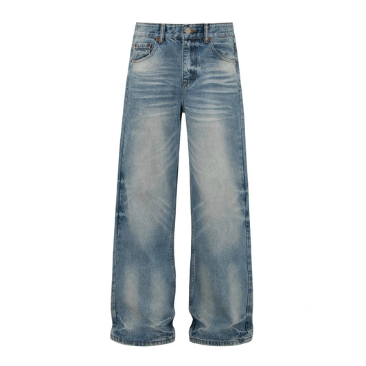 Simple solid color fashionable jeans