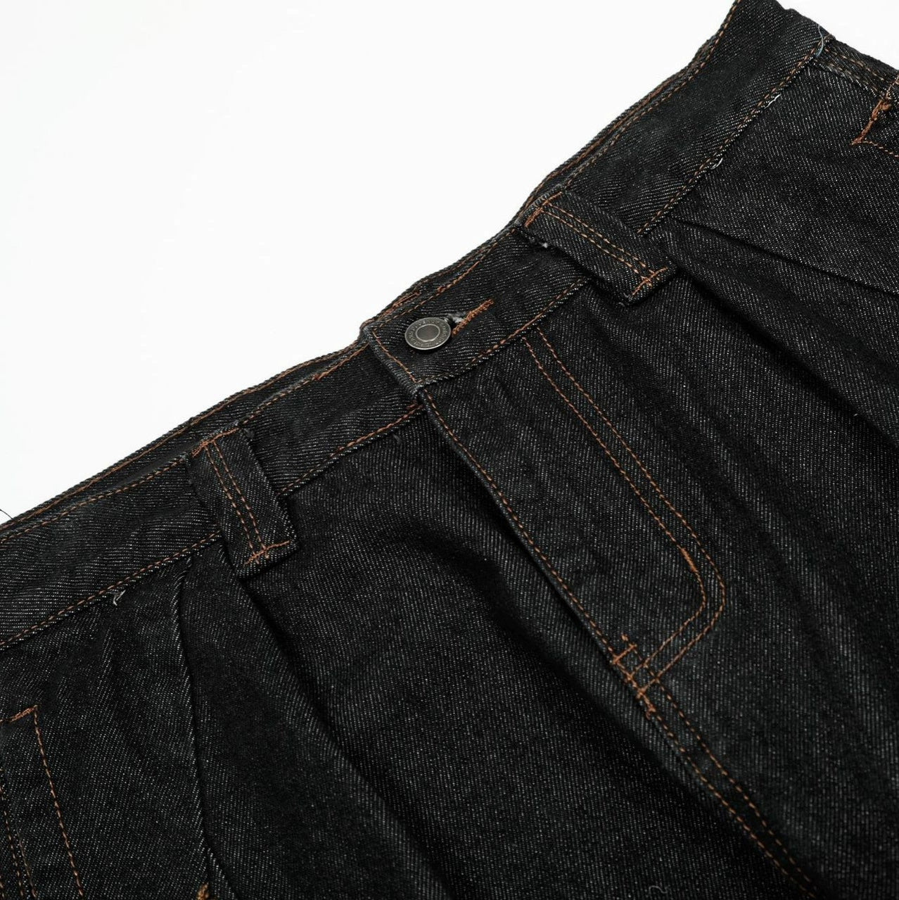 Fashion workwear jeans high street embroidery loose wide pants