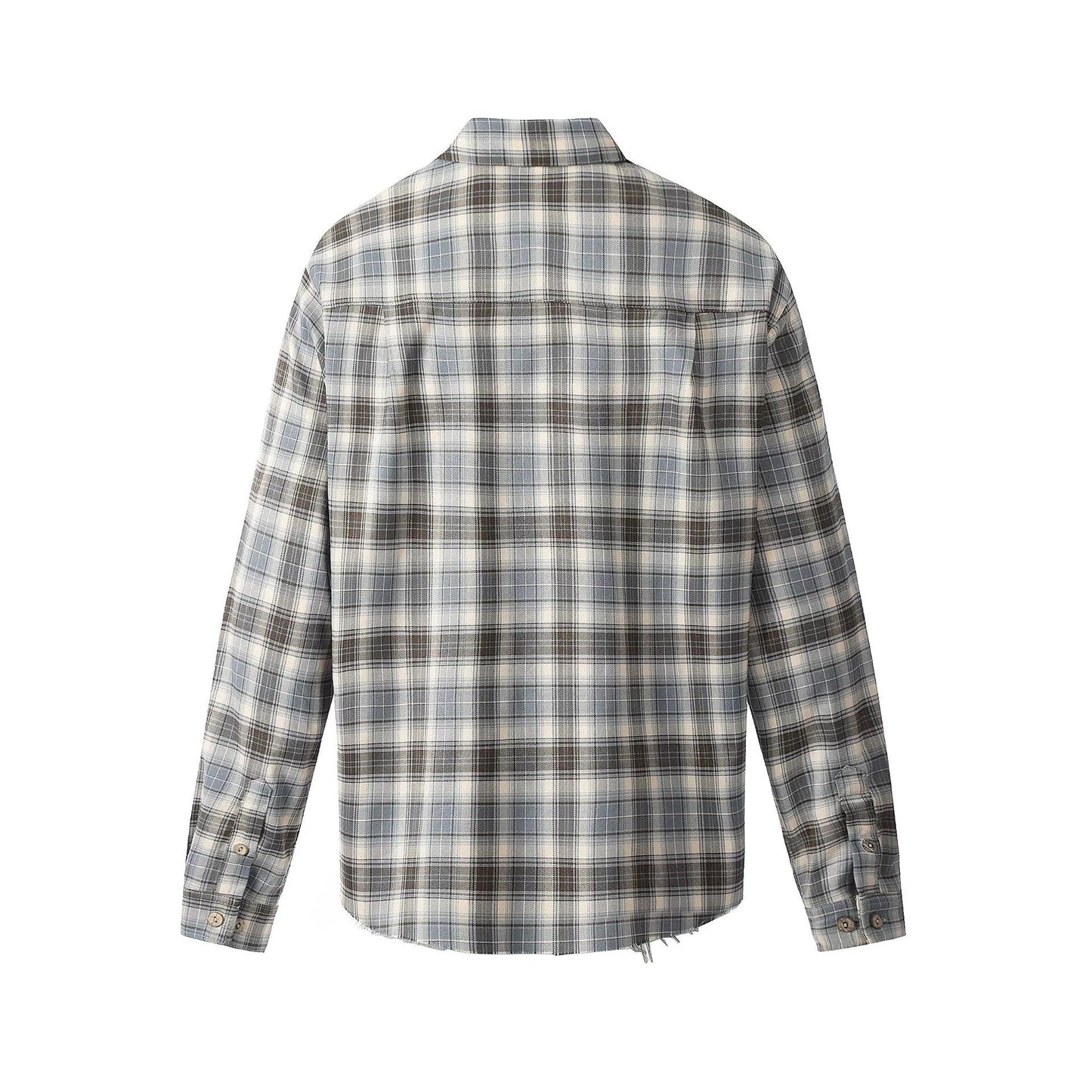 Plaid sports casual loose sweatshirt jacket
