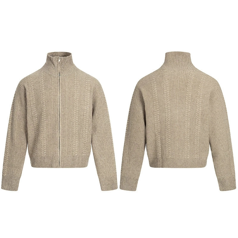 Fashionable wool sweater sports casual jacket