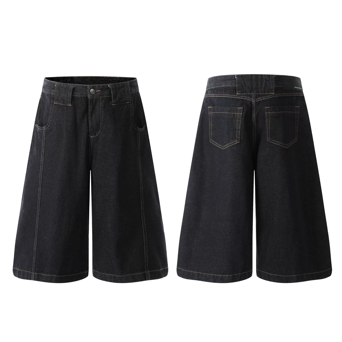 Fashion sports loose denim shorts