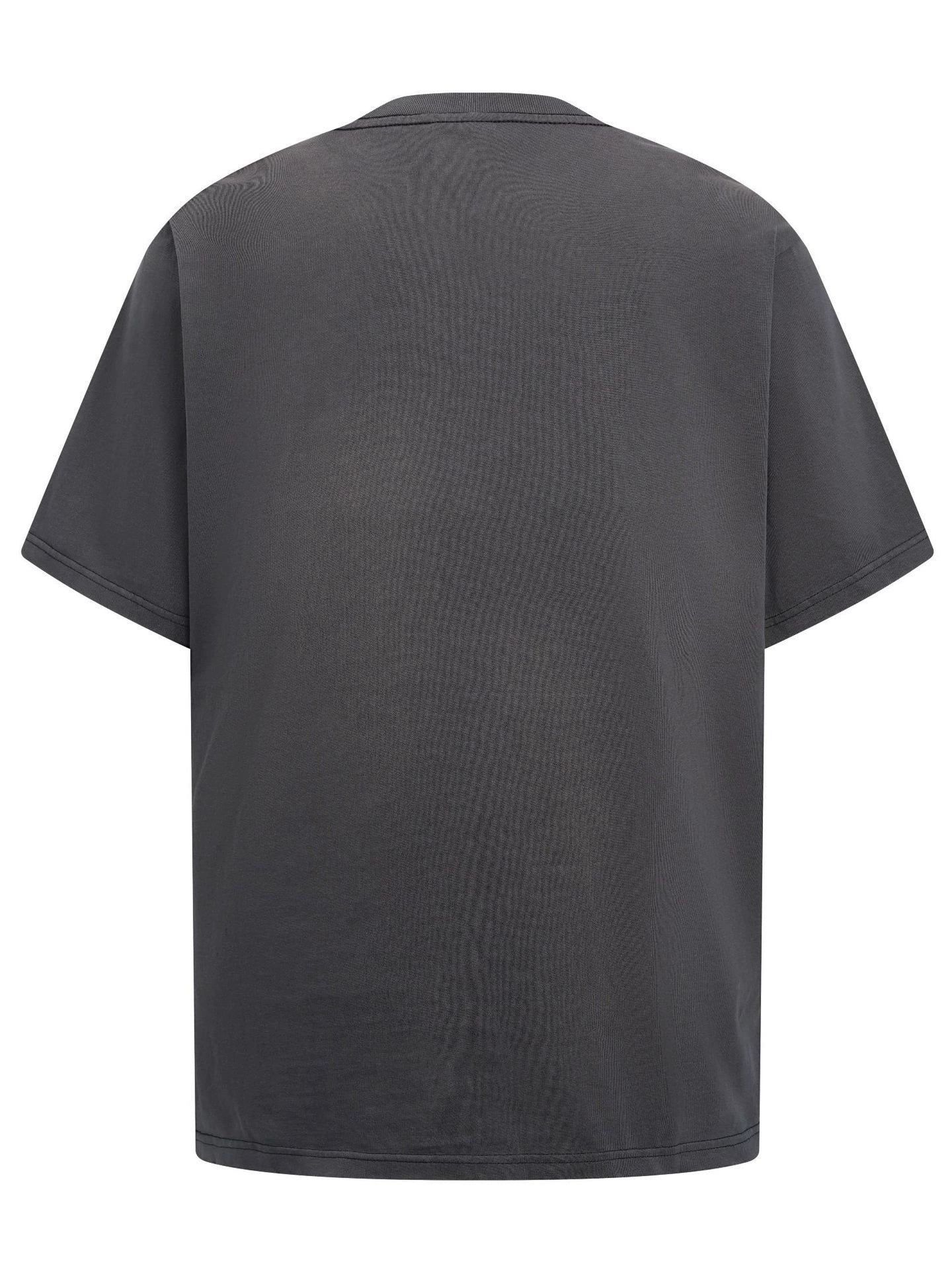 Fashion printed solid color T-shirt