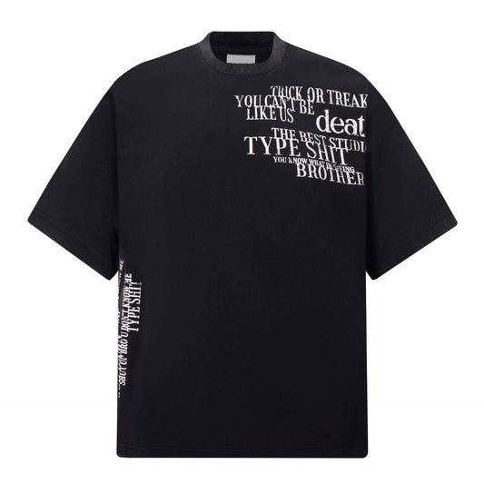 Fashion printed solid color T-shirt