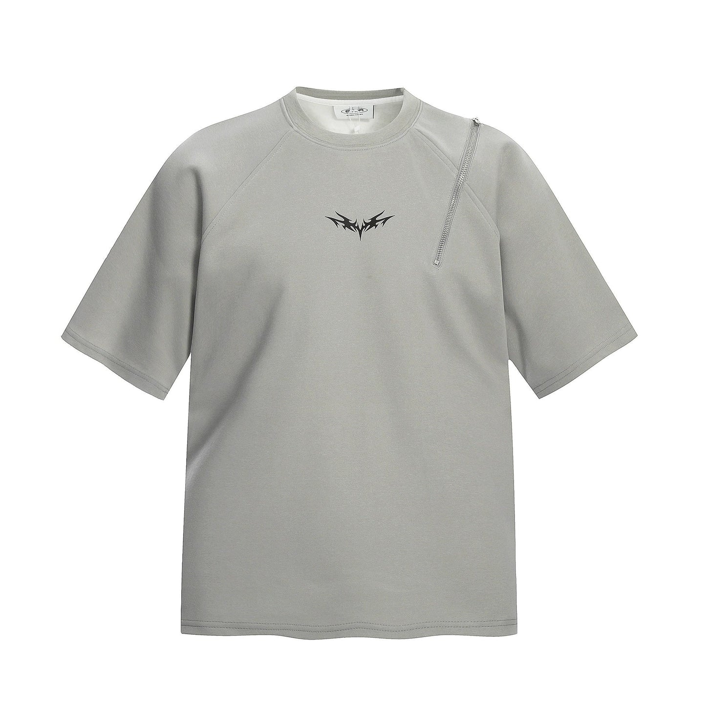 Fashion printed solid color T-shirt