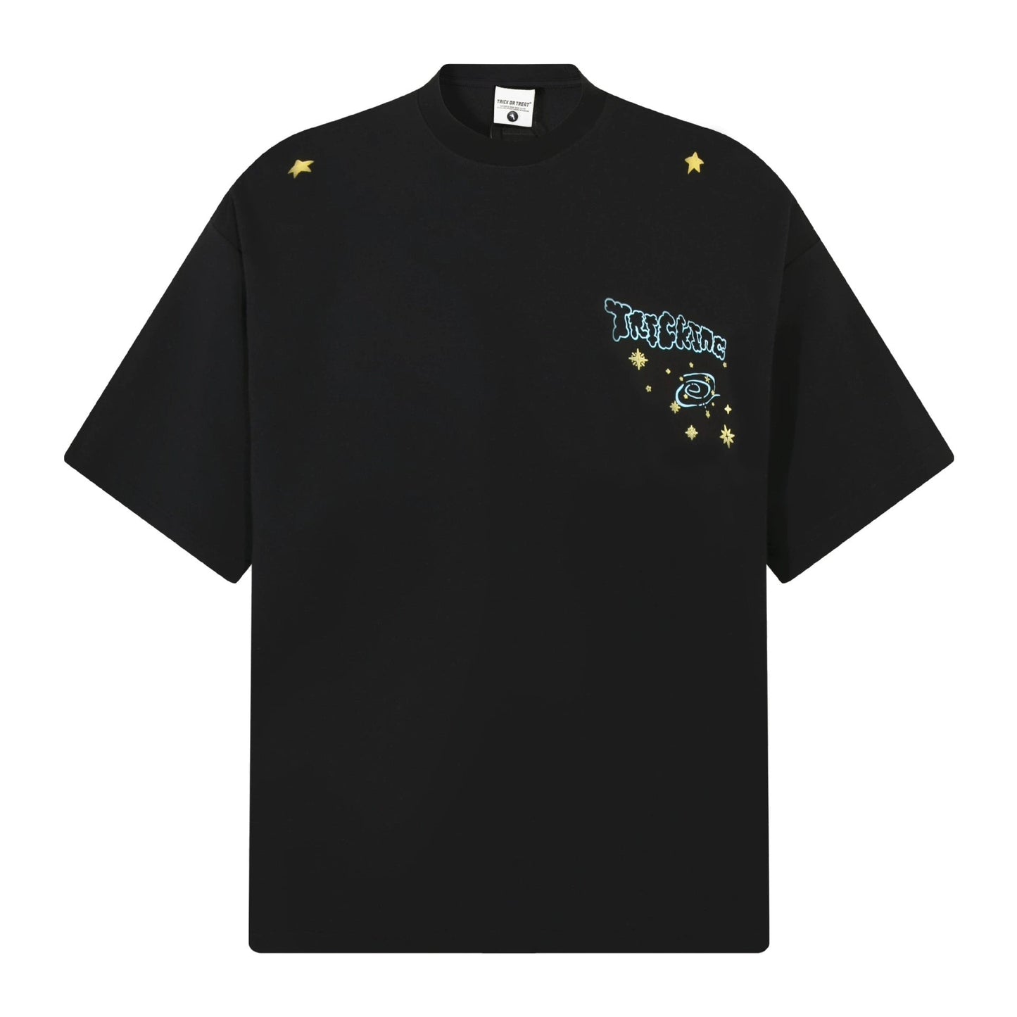 Fashion printed solid color T-shirt