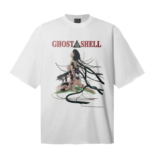 Fashion printed solid color T-shirt